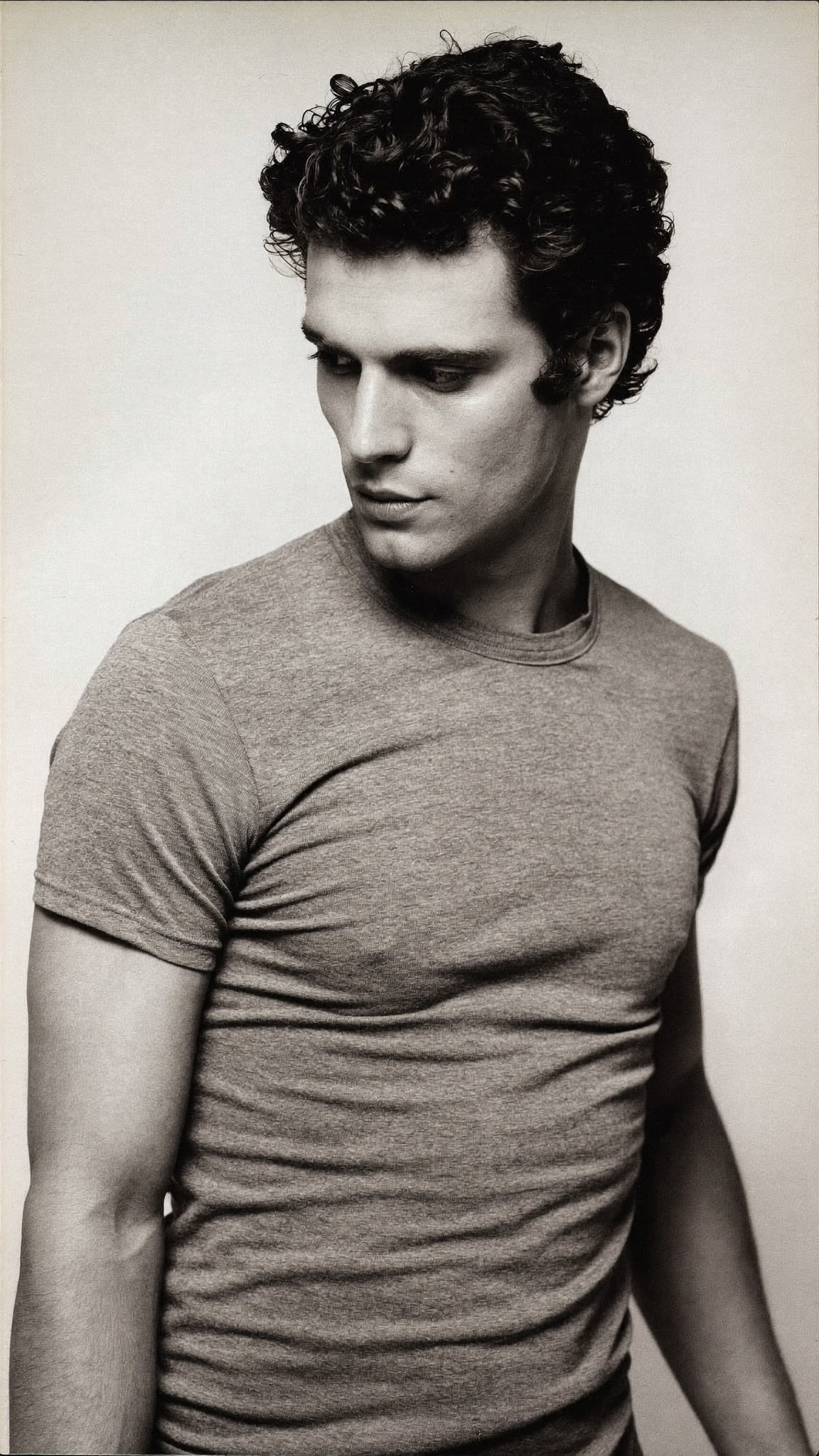 Monochrome, grey ribbed tee