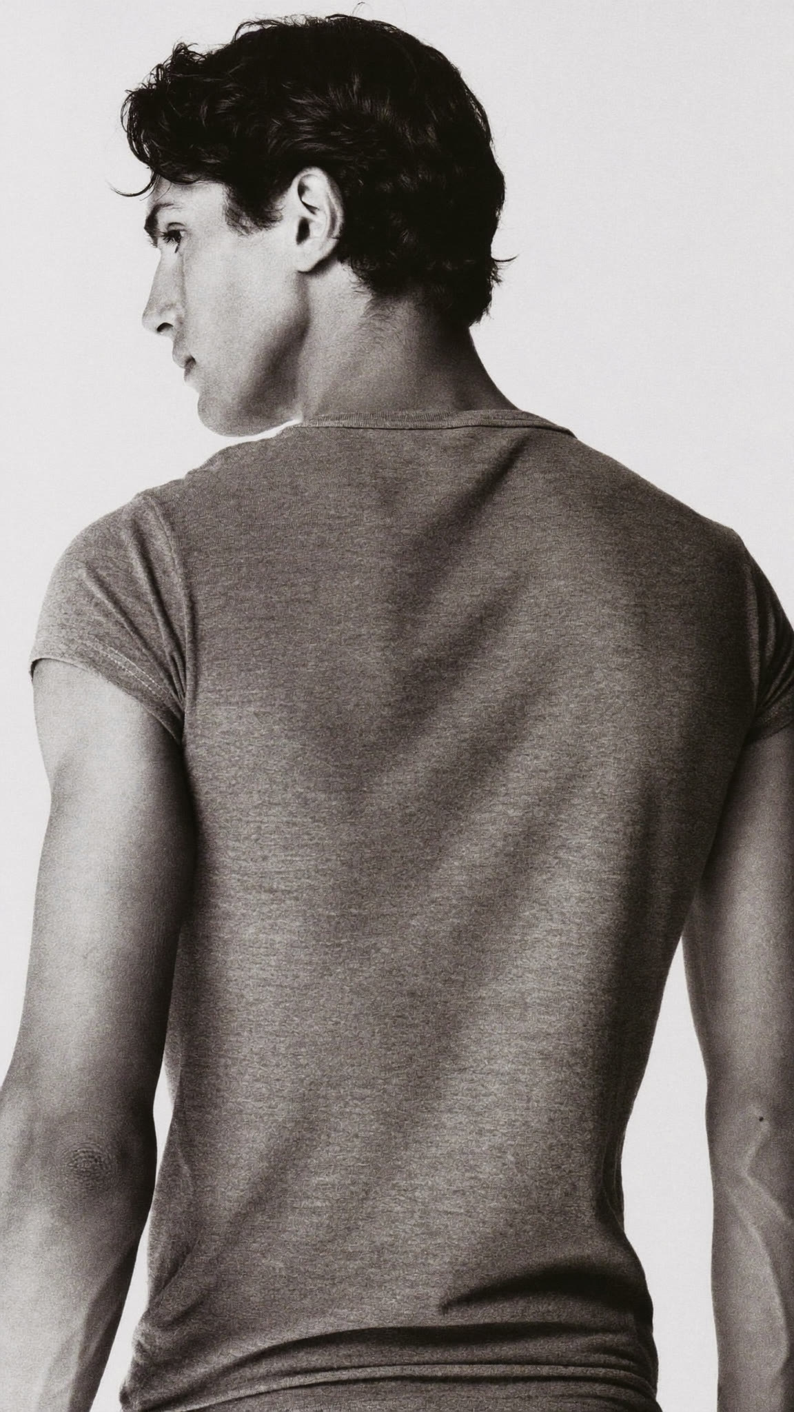Monochrome, grey tee, back