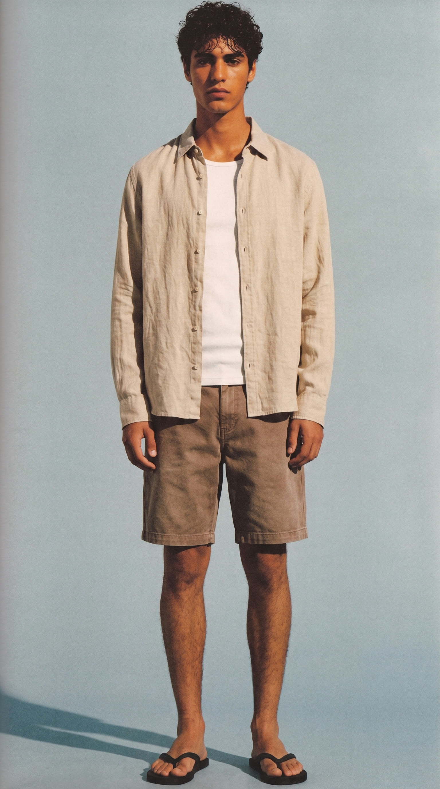 Resort, waffle knit, pleated shorts