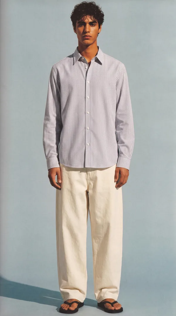 Streetwear, white tee, baggy jeans